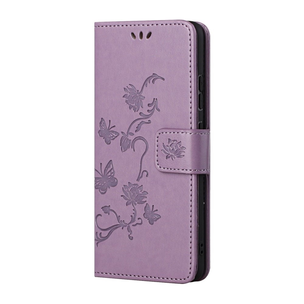 Étui en cuir à papillons pour Xiaomi 11T/11T Pro, violet