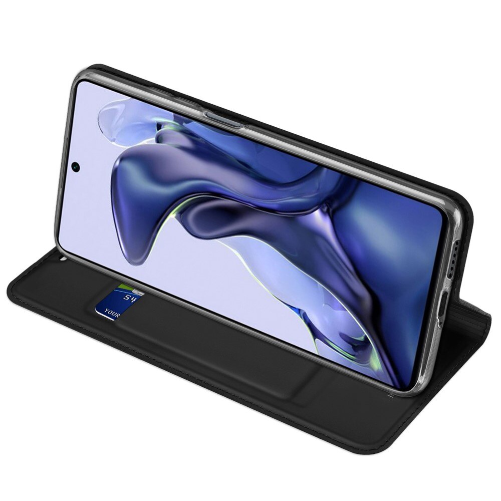 Étui portefeuille Skin Pro Series Xiaomi 11T/11T Pro, Noir