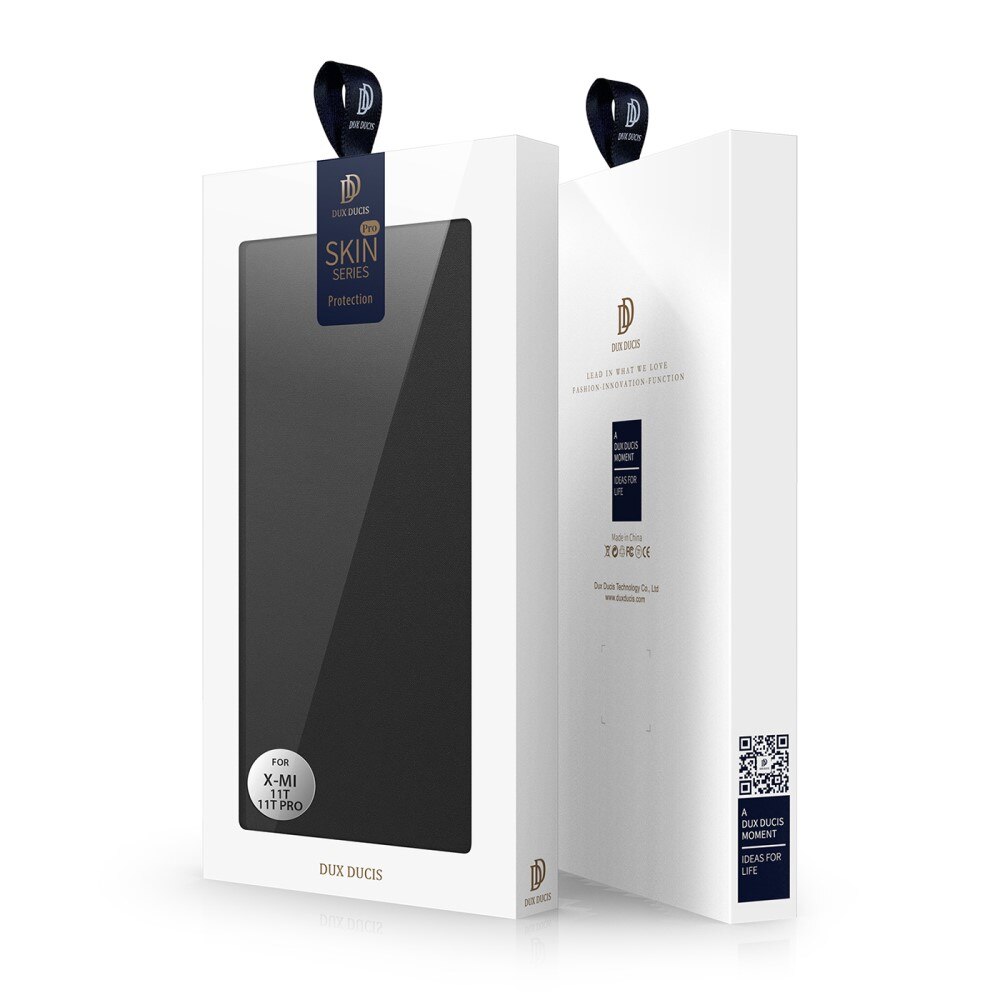 Étui portefeuille Skin Pro Series Xiaomi 11T/11T Pro, Noir