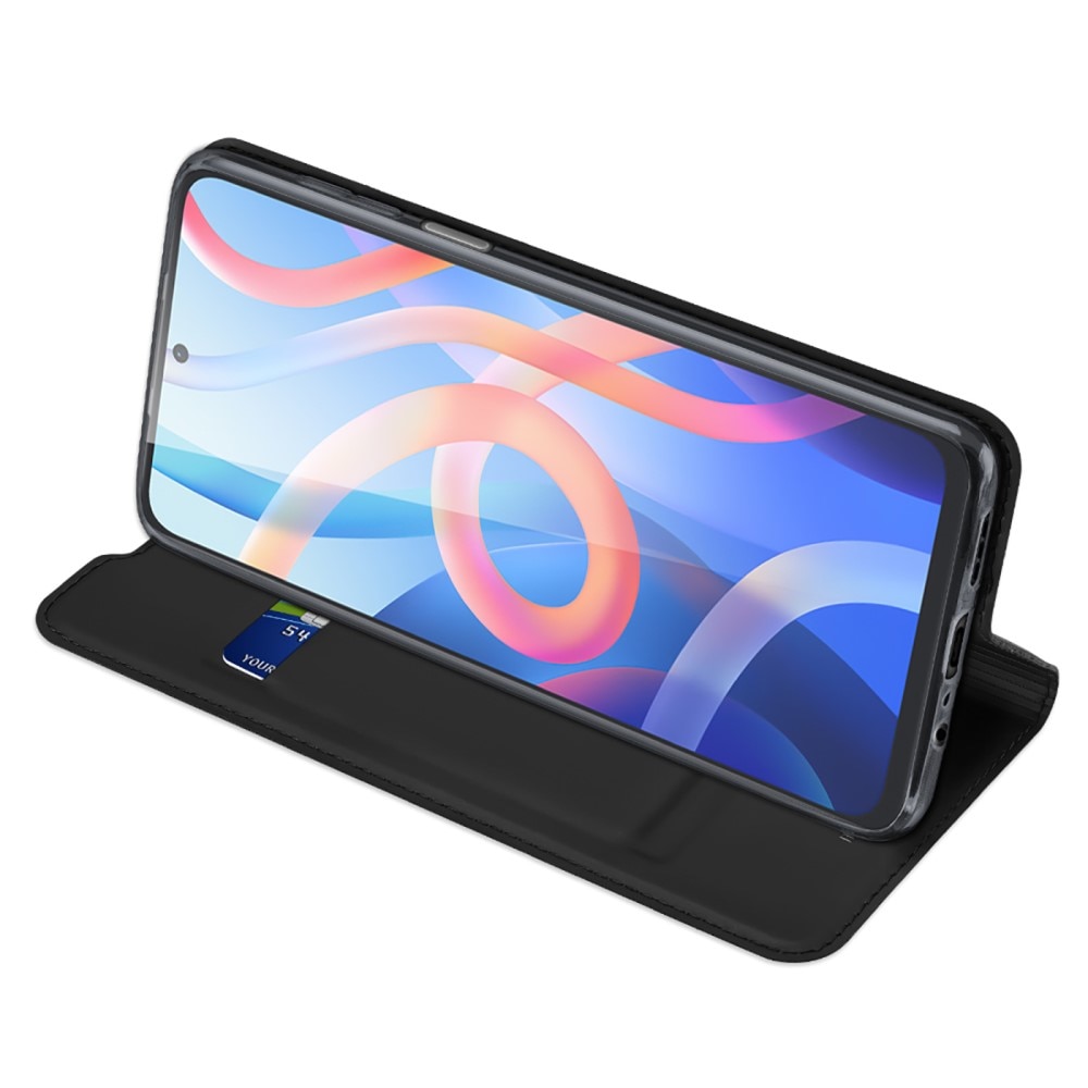 Étui portefeuille Skin Pro Series Xiaomi Redmi Note 11, Noir