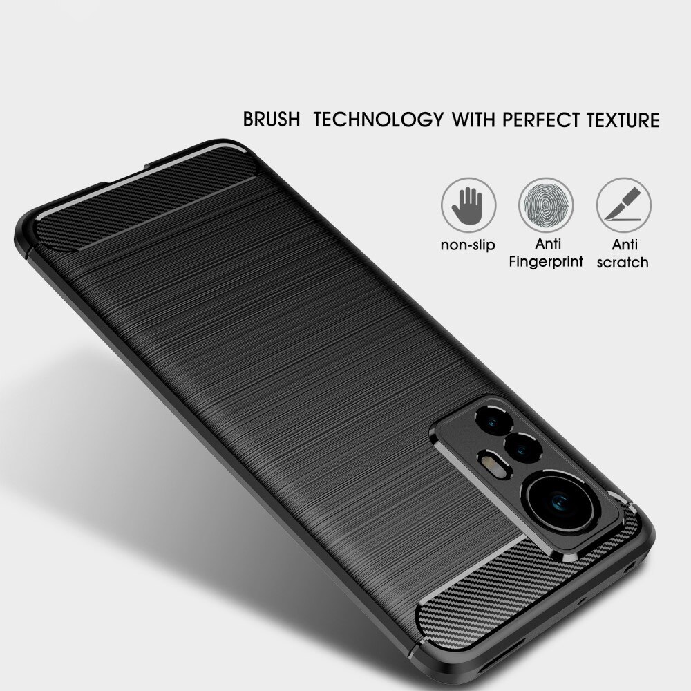 Coque Brushed TPU Case Xiaomi 12 Black