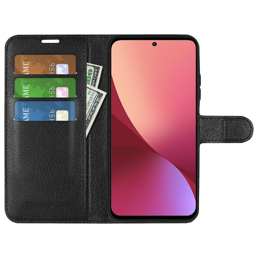 Coque portefeuille Xiaomi 12 Pro, Noir