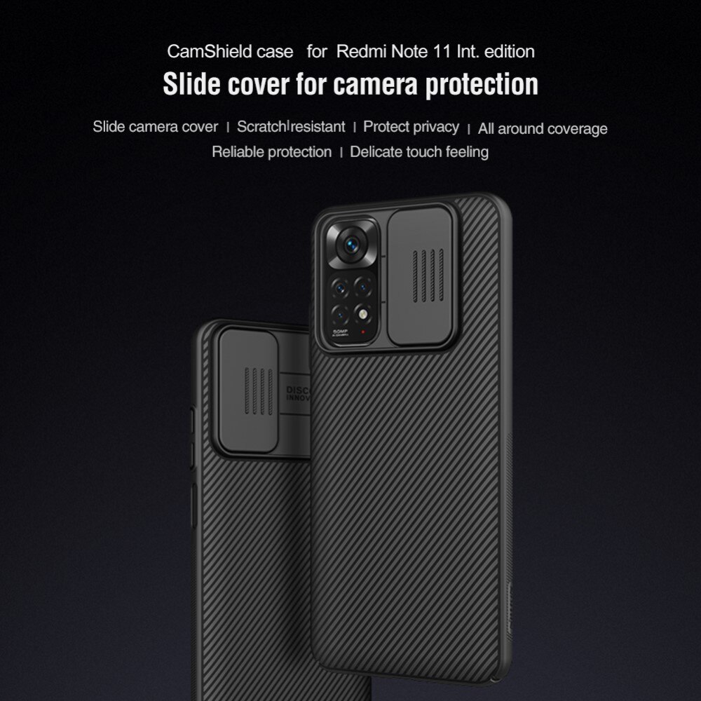 Coque CamShield Xiaomi Redmi Note 11, Noir