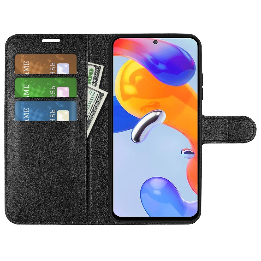 Coque portefeuille Xiaomi Redmi Note 11 Pro, Noir