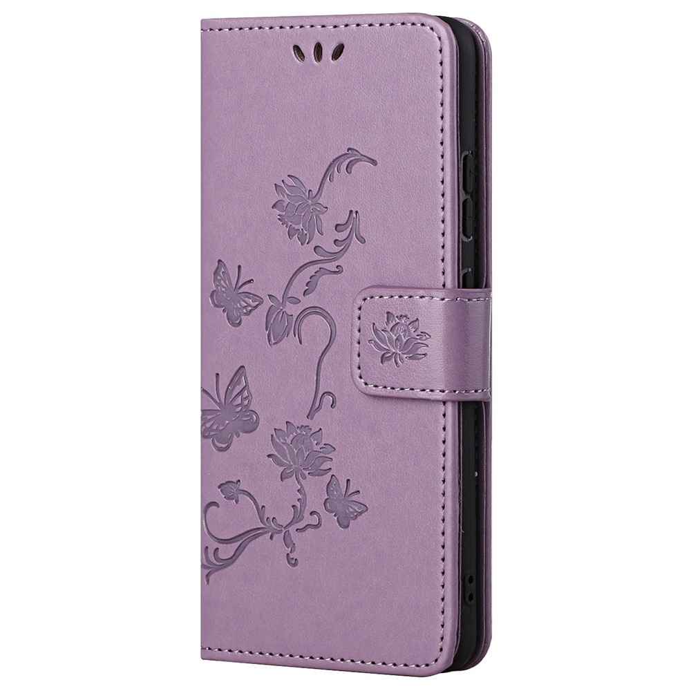 Étui en cuir à papillons pour Xiaomi Redmi Note 11 Pro, violet