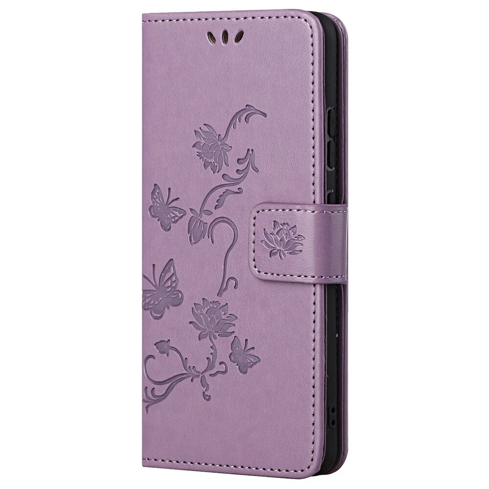 Étui en cuir à papillons pour Xiaomi Redmi Note 11 Pro, Violet
