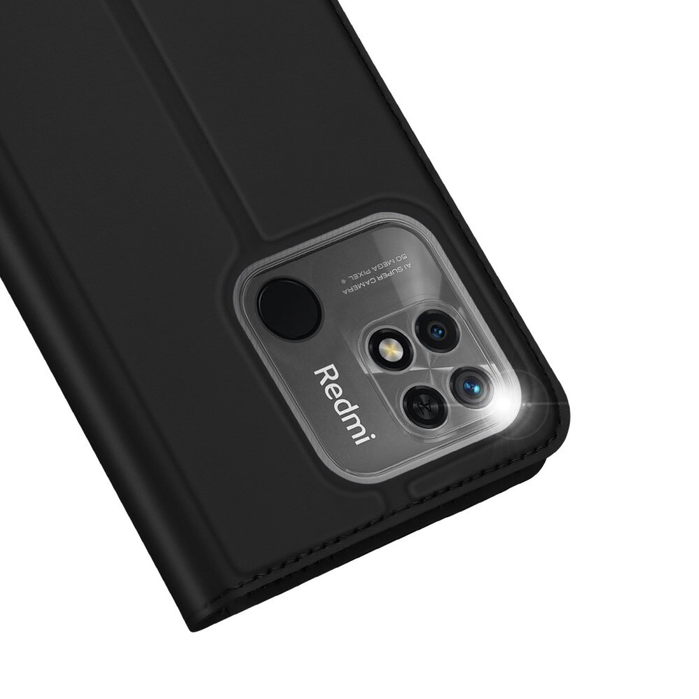 Étui portefeuille Skin Pro Series Xiaomi Redmi 10C, Noir