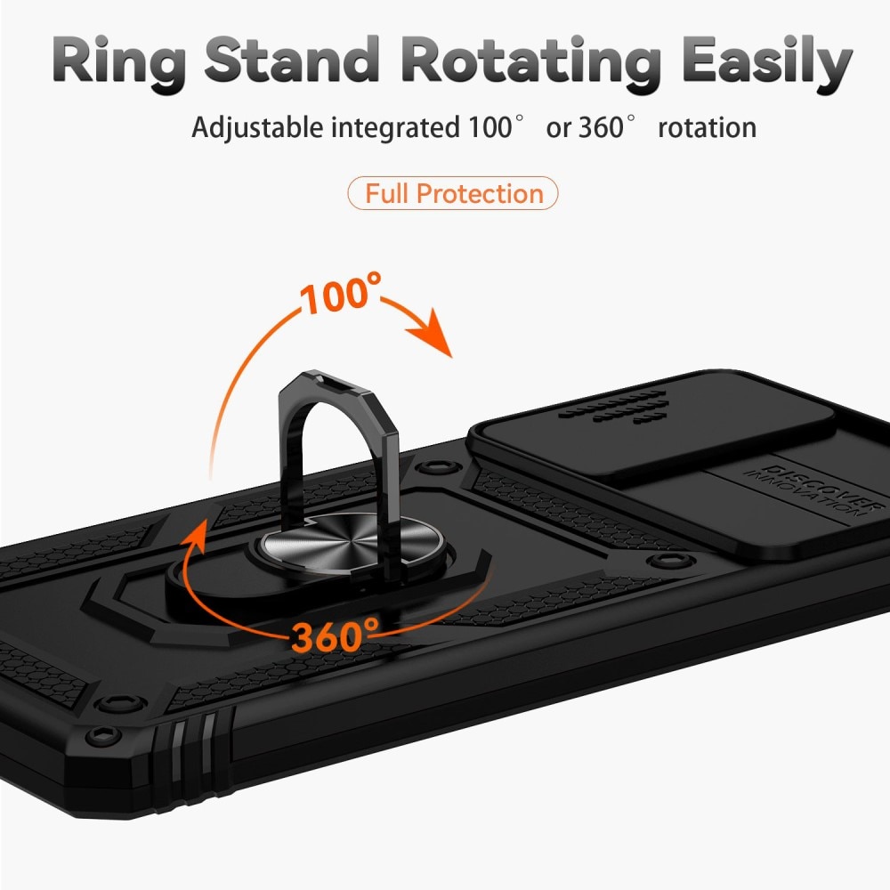 Coque Hybride Ring avec Protège Caméra Xiaomi Redmi Note 11 Pro Noir