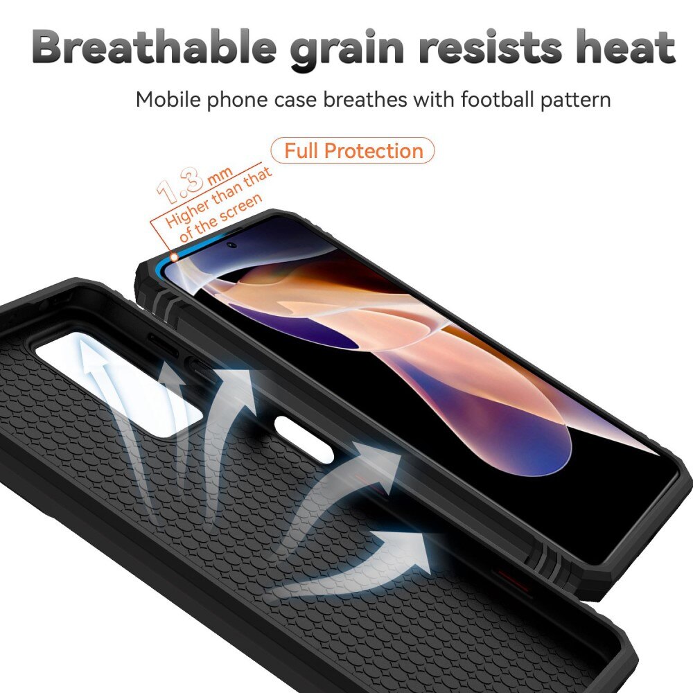 Coque Hybride Ring avec Protège Caméra Xiaomi Redmi Note 11 Pro, Noir