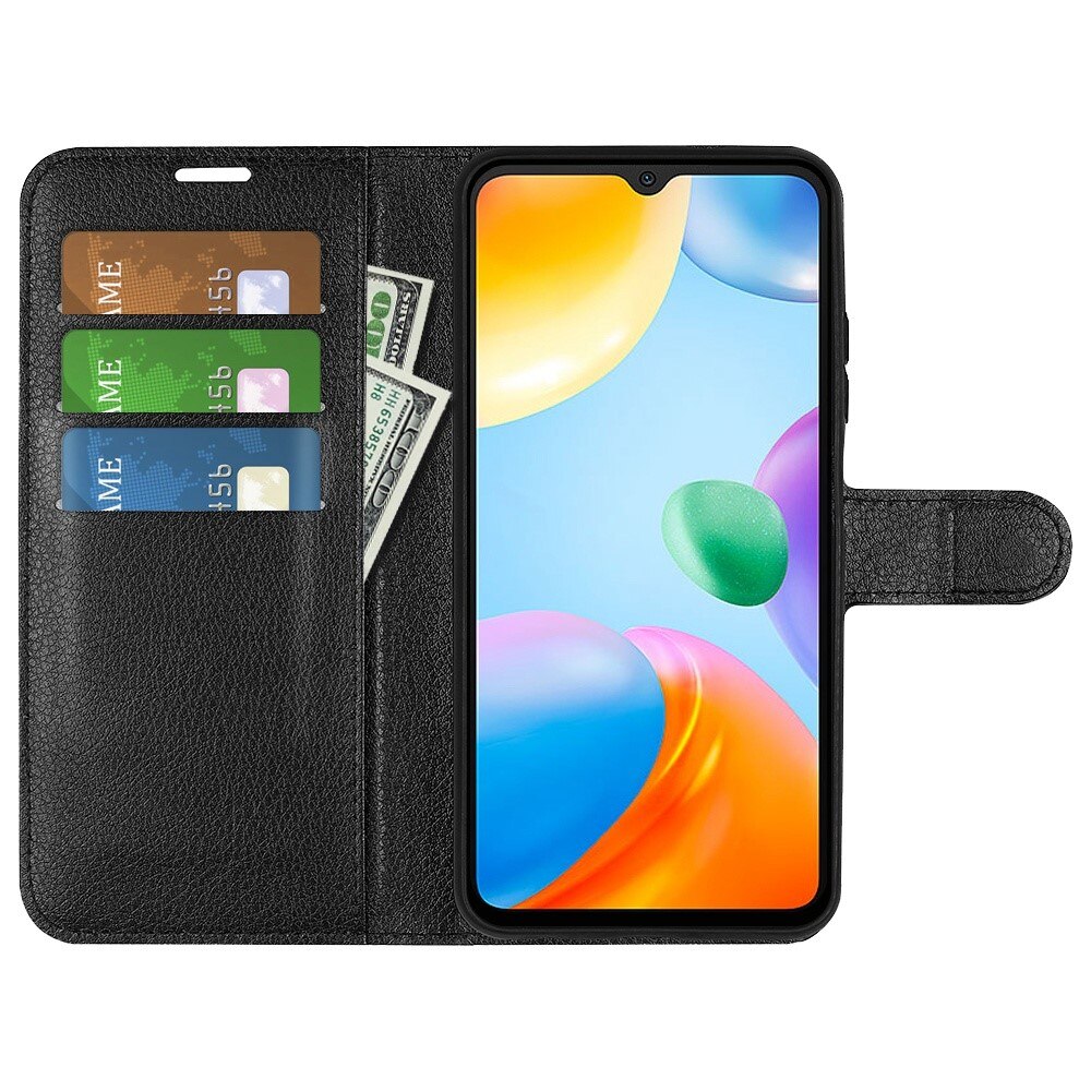 Coque portefeuille Xiaomi Redmi 10C, Noir