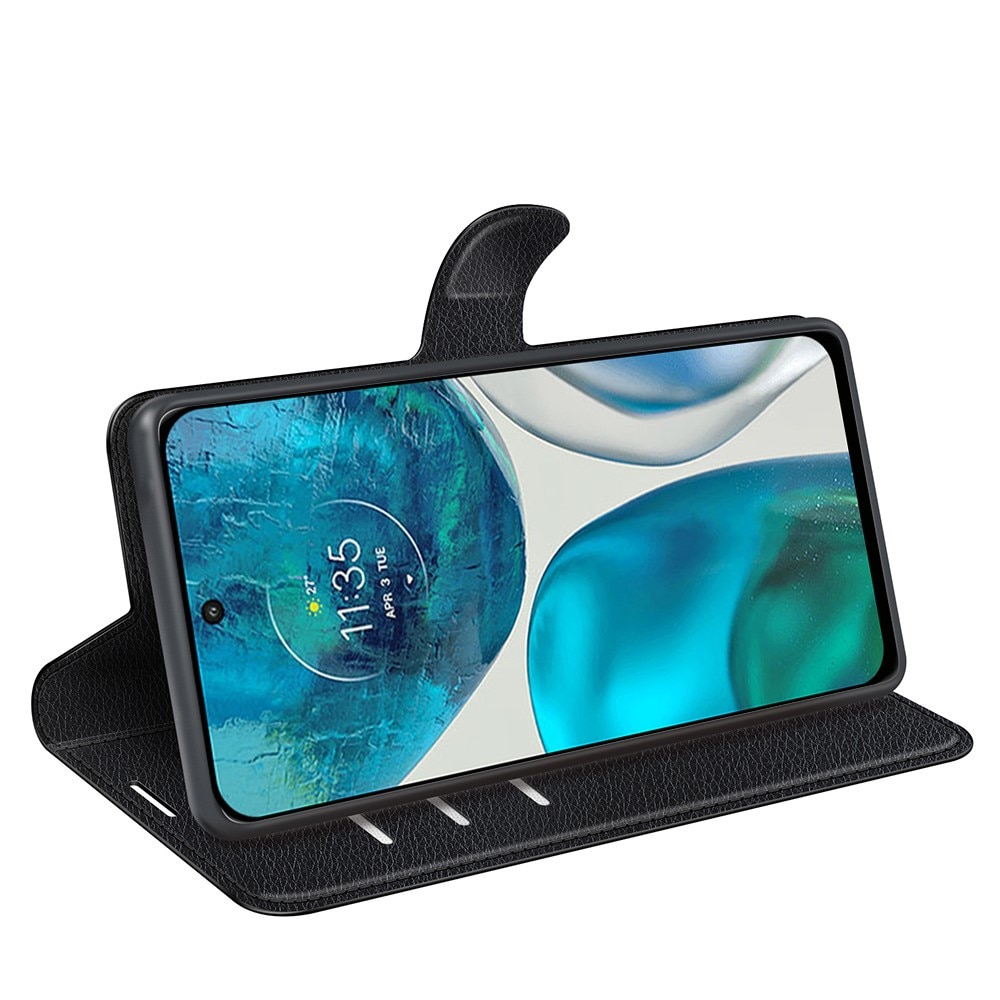 Coque portefeuille Motorola Moto G82/Moto G52, Noir