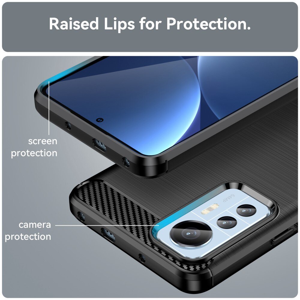 Coque TPU Brushed Xiaomi 12 Lite Black