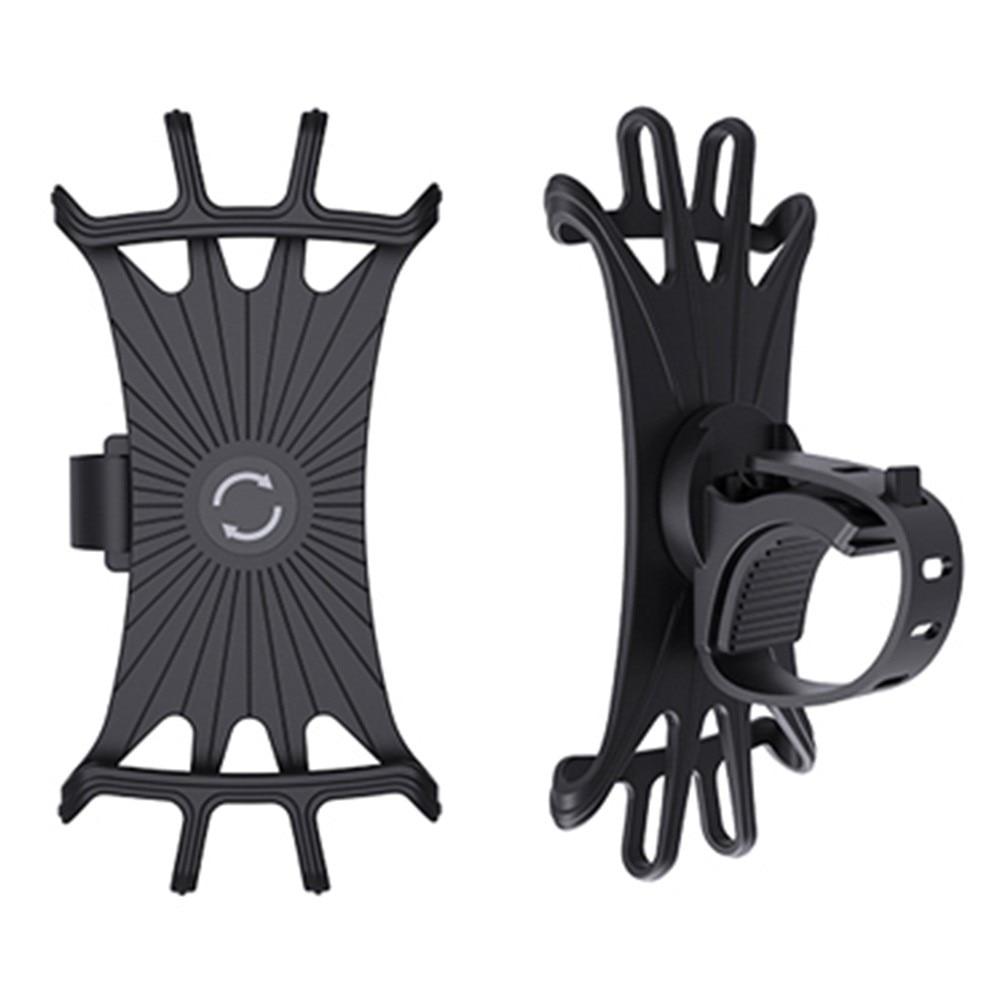 Support de téléphone en silicone pour vélo, noir