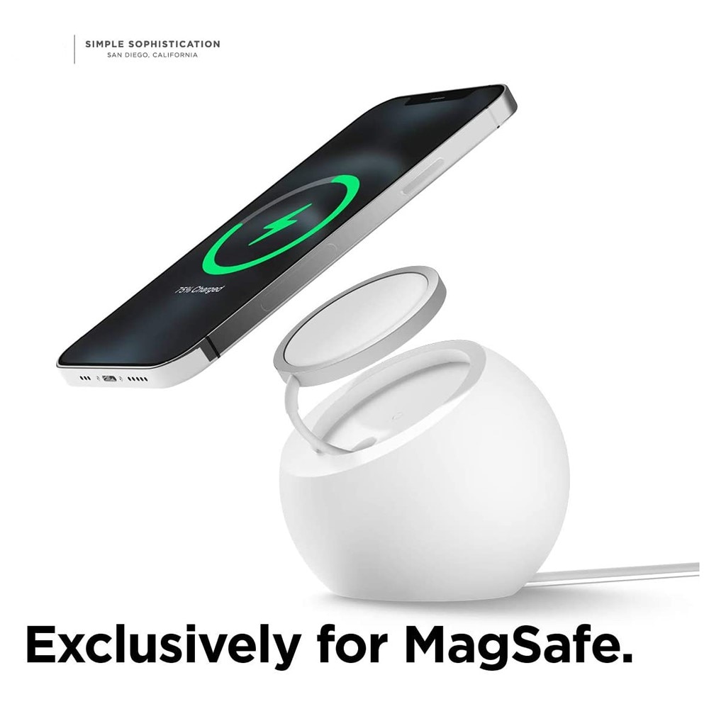 Support de charge Rond compatible avec chargeur MagSafe, blanc