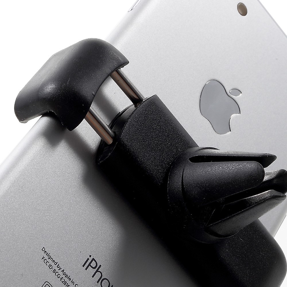 Support pour téléphone voiture à grille d'aératio jusqu'à 6 pouces Noir