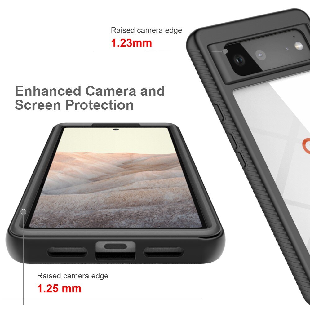 Coque de couverture complète Google Pixel 6, Noir