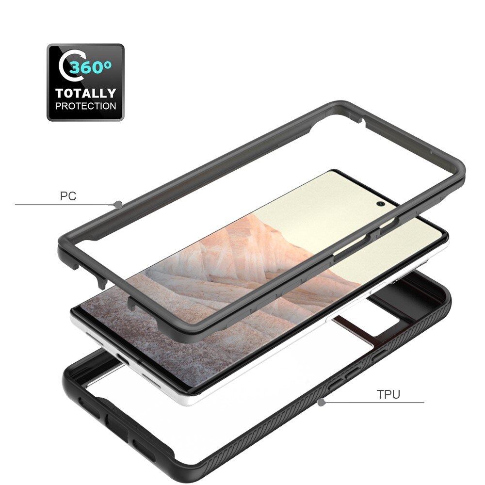 Coque de couverture complète Google Pixel 6 Pro, Noir