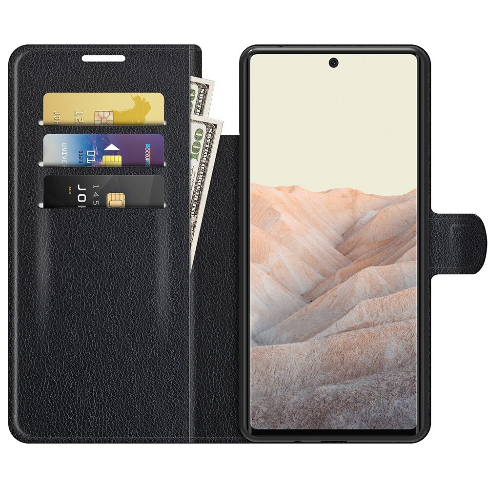 Coque portefeuille Google Pixel 6, Noir