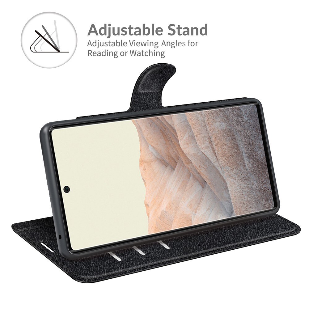 Coque portefeuille Google Pixel 6, Noir