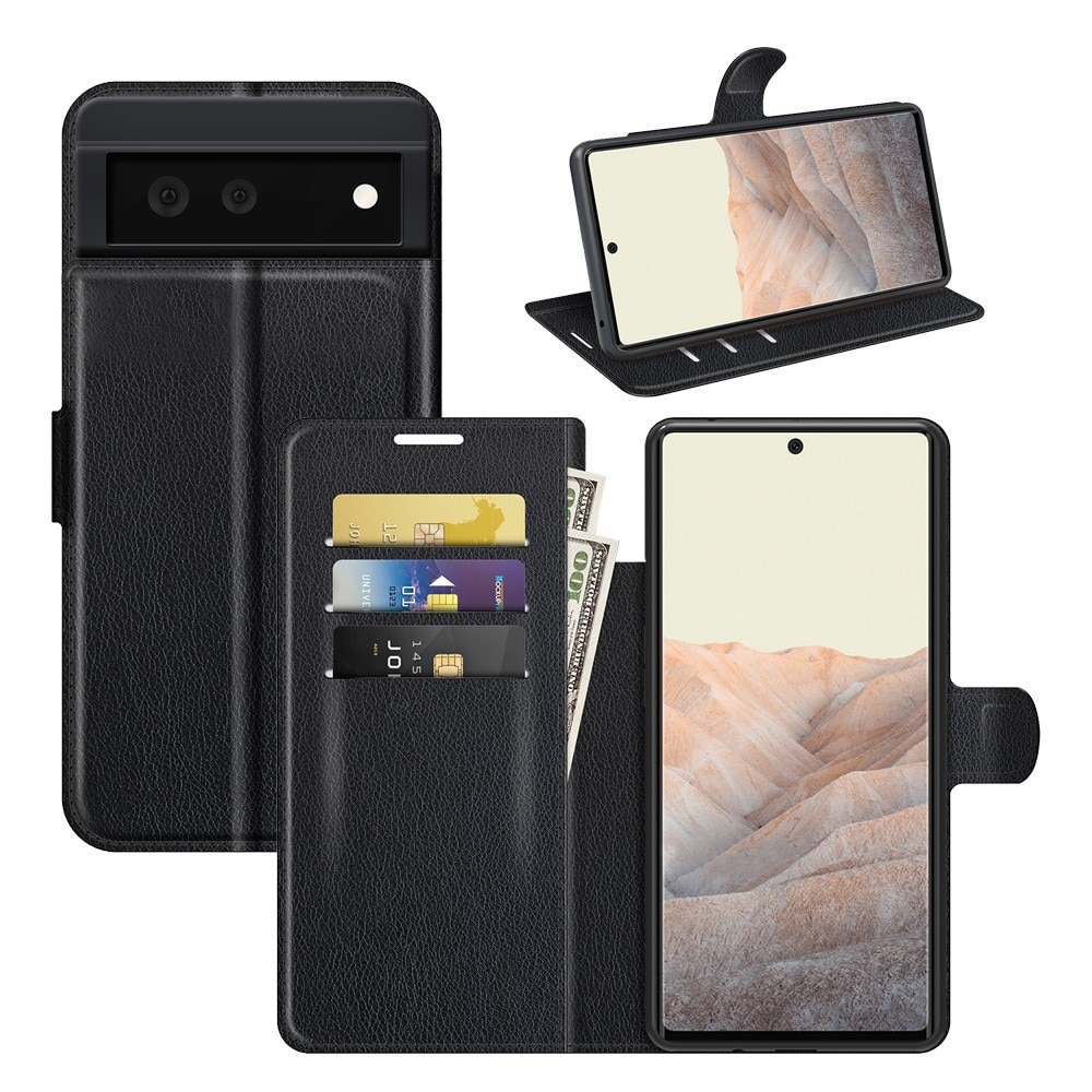 Coque portefeuille Google Pixel 6 Noir