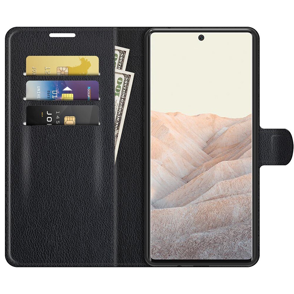 Coque portefeuille Google Pixel 6 Pro, Noir