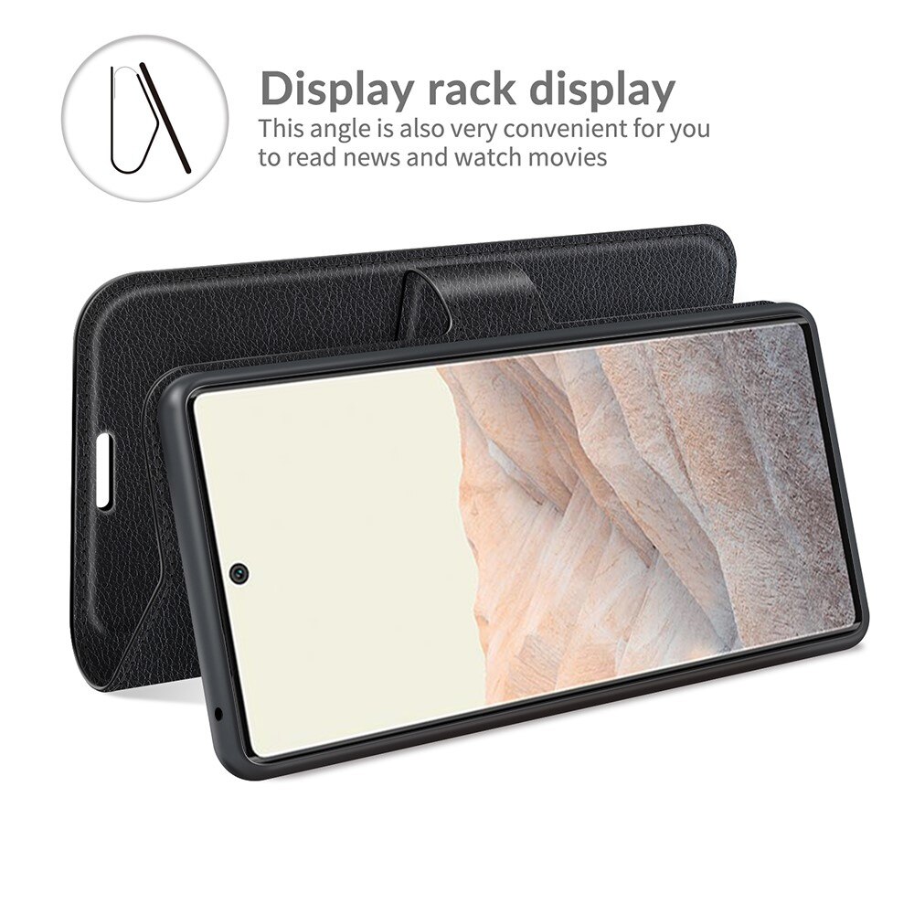Coque portefeuille Google Pixel 6 Pro, Noir