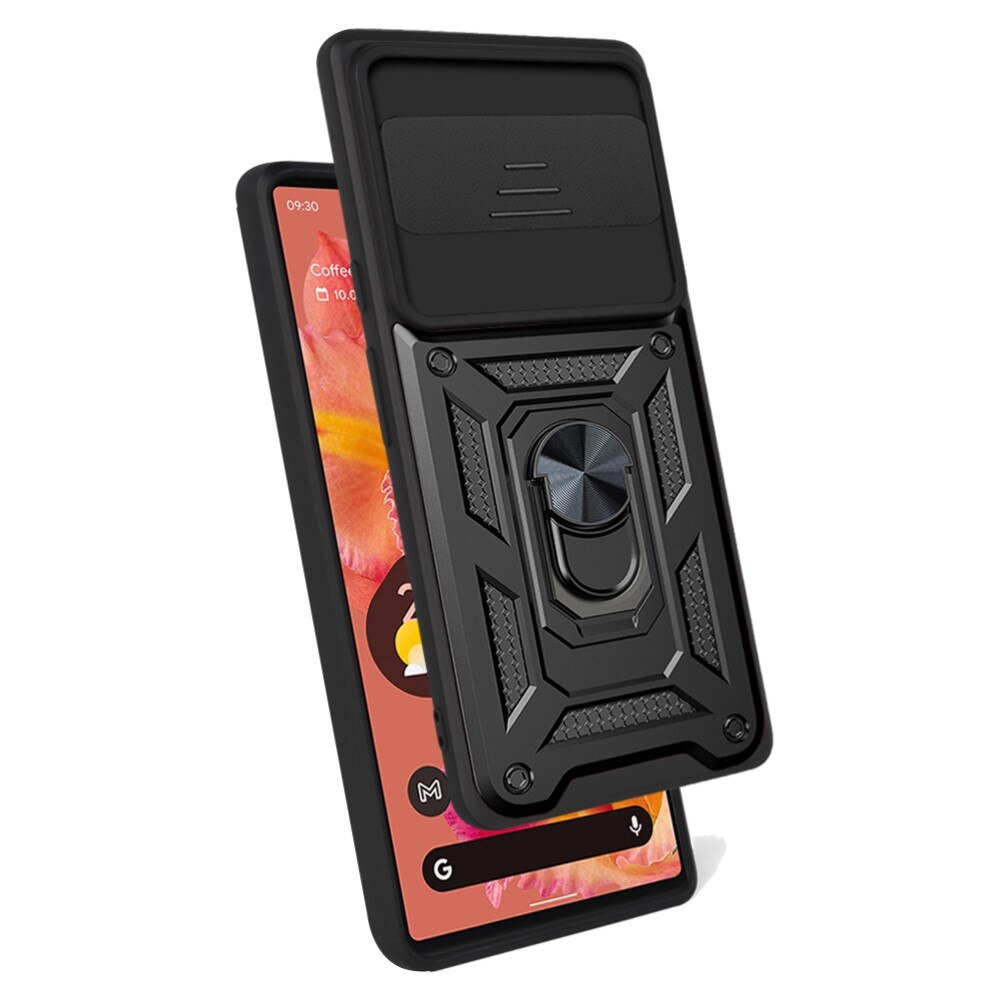 Coque Hybride Ring avec Protège Caméra Google Pixel 6, Noir