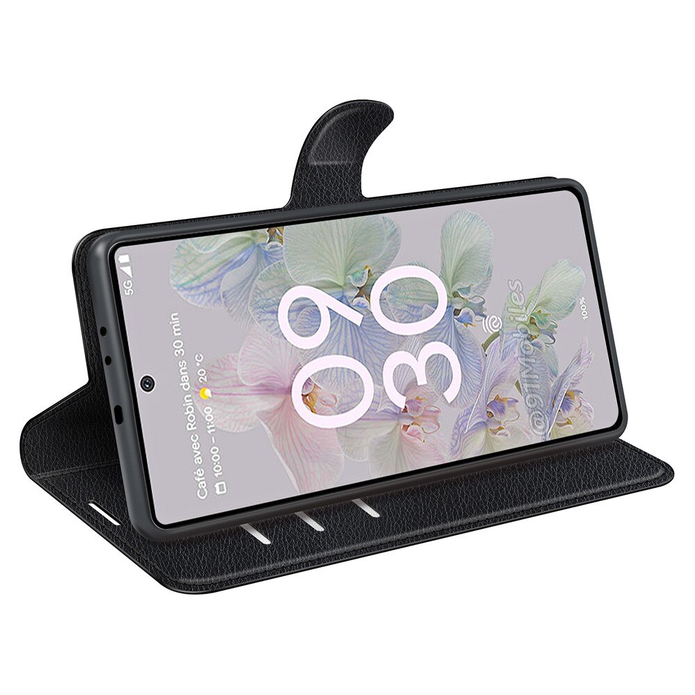 Coque portefeuille Google Pixel 6a, Noir