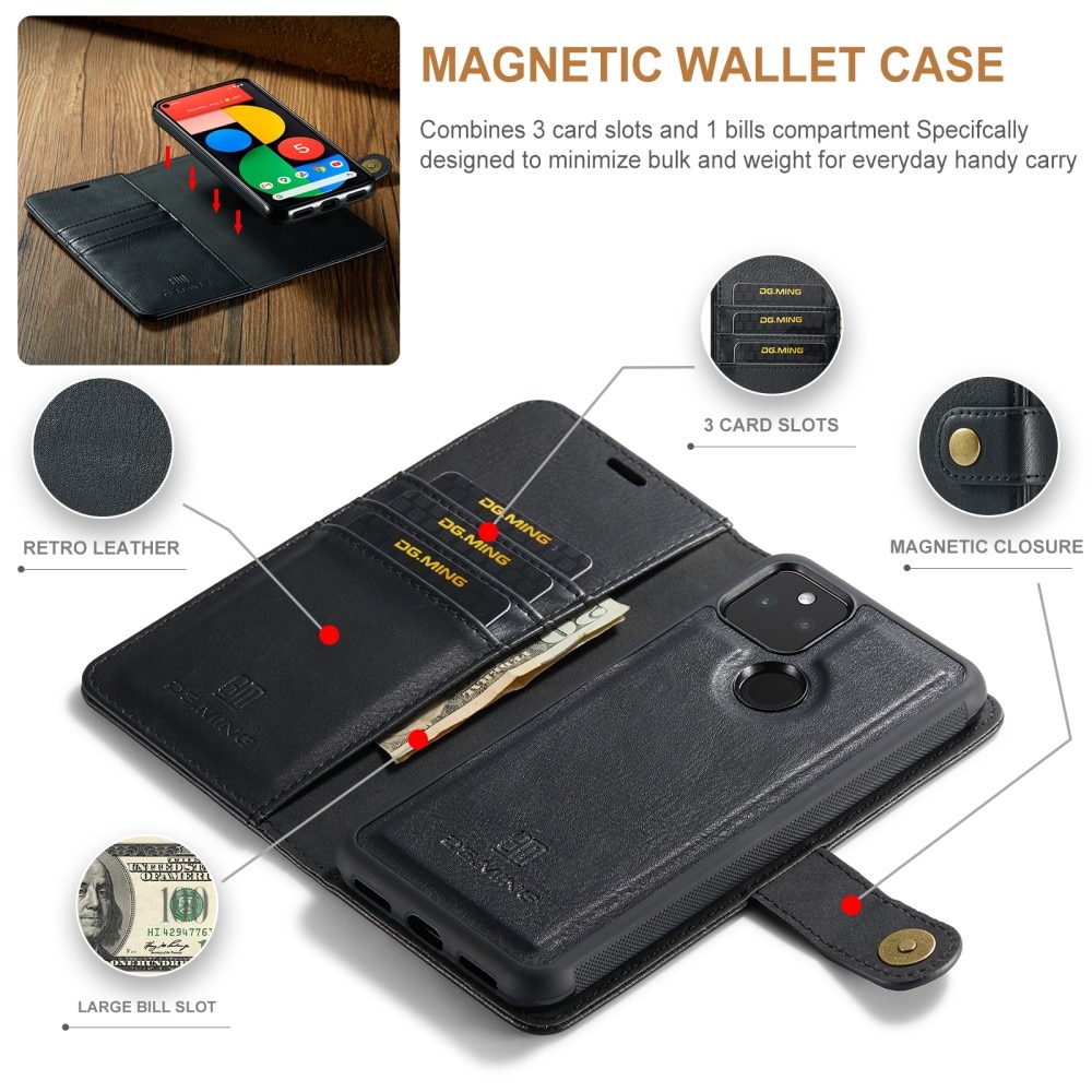 Étui portefeuille Magnet Wallet Google Pixel 5a Black
