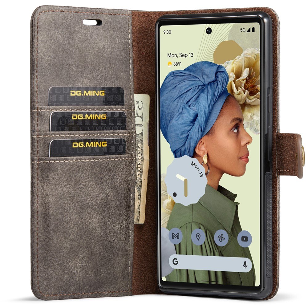 Étui portefeuille Magnet Wallet Google Pixel 6 Pro, Marron