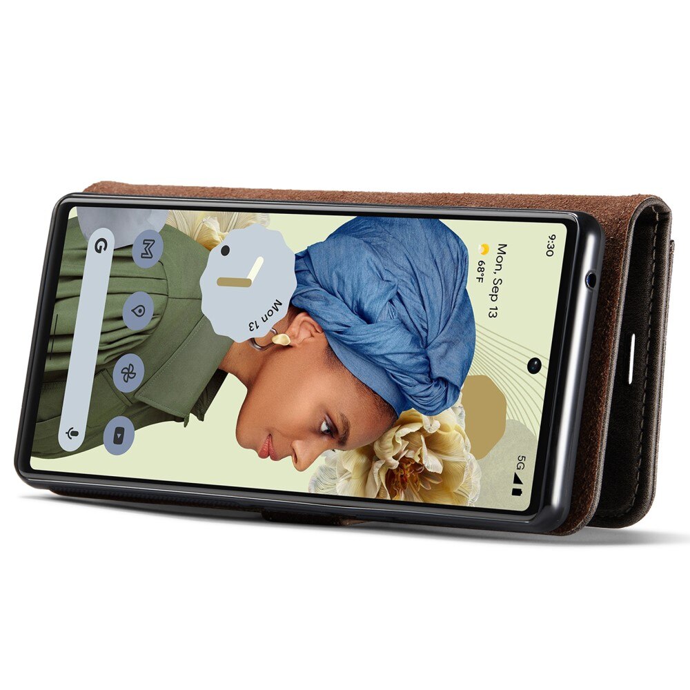 Étui portefeuille Magnet Wallet Google Pixel 6 Pro, Marron
