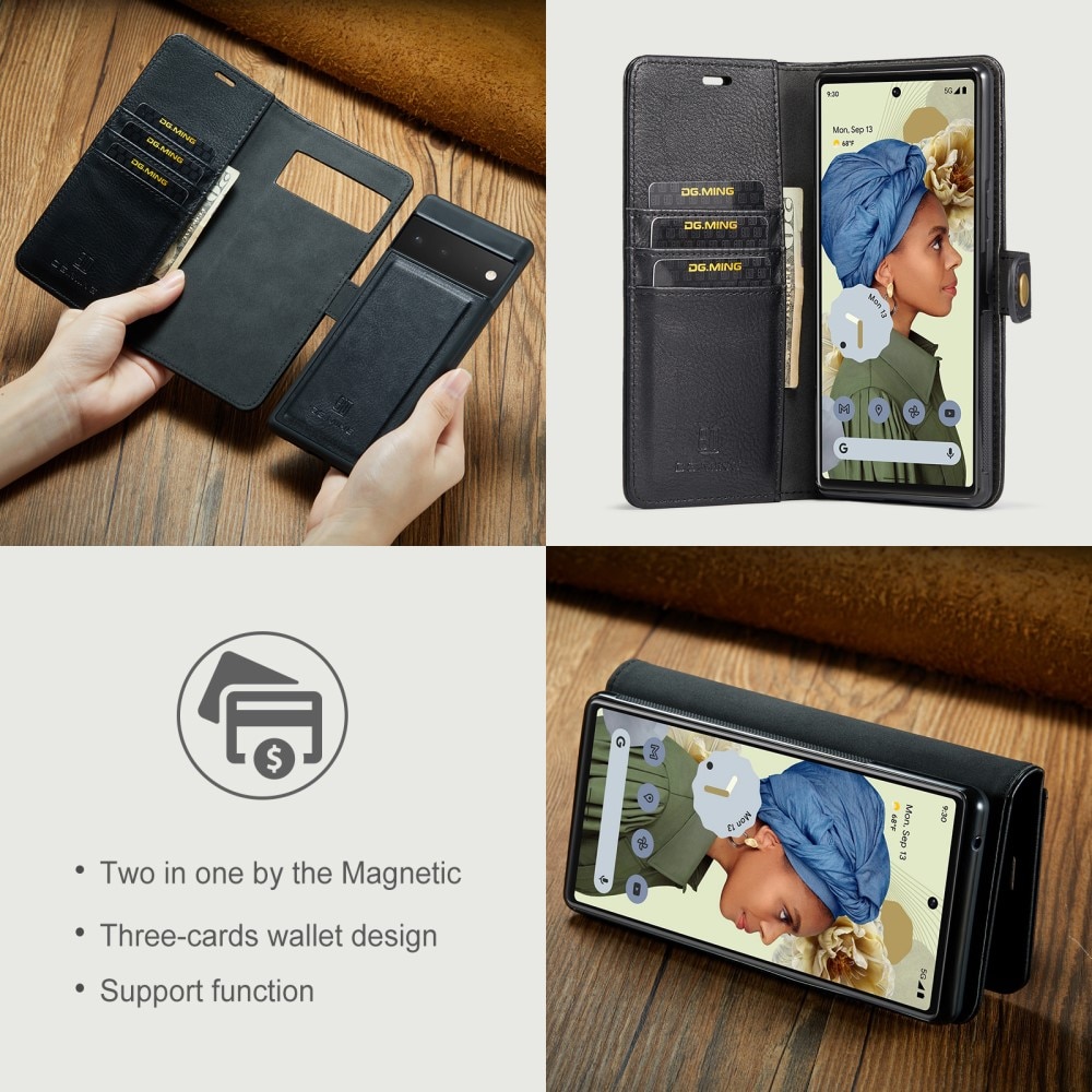 Étui portefeuille Magnet Wallet Google Pixel 6 Pro, Black
