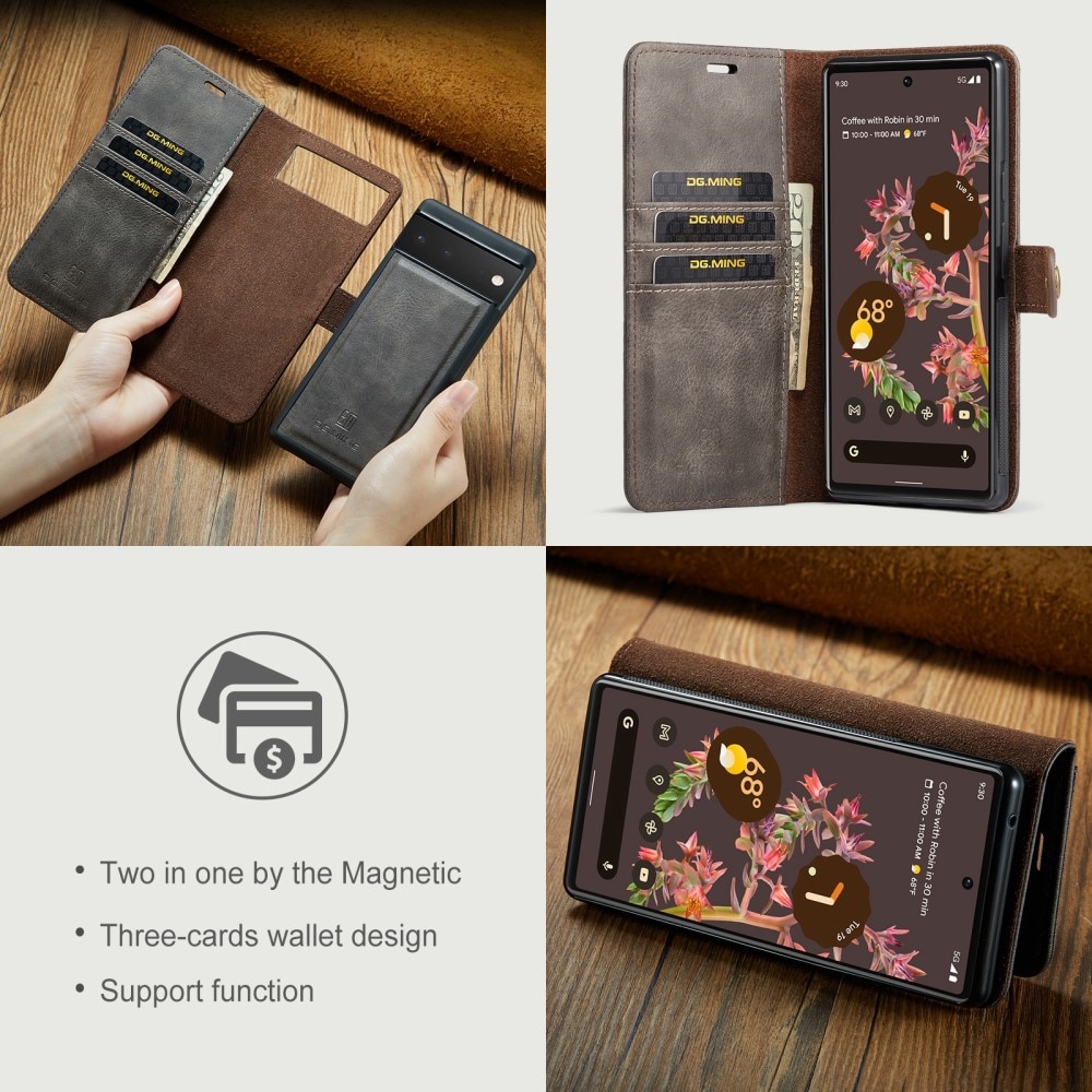 Étui portefeuille Magnet Wallet Google Pixel 6 Brown