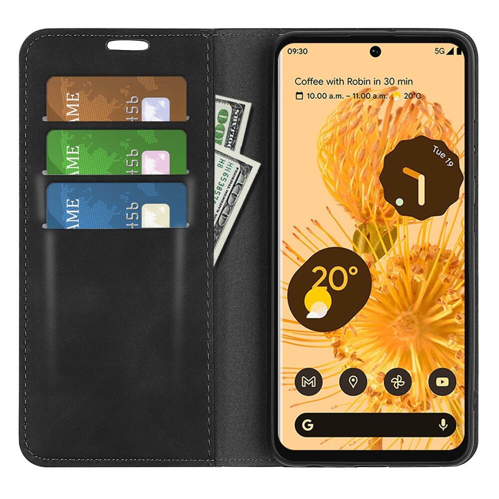 Coque portefeuille mince Google Pixel 7 Pro, Noir
