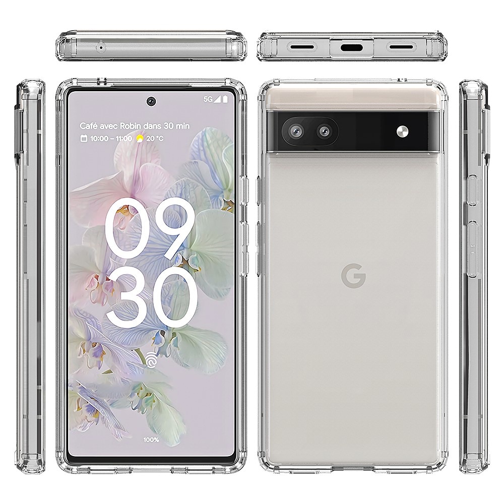 Coque hybride Crystal Hybrid pour Google Pixel 6a, transparent