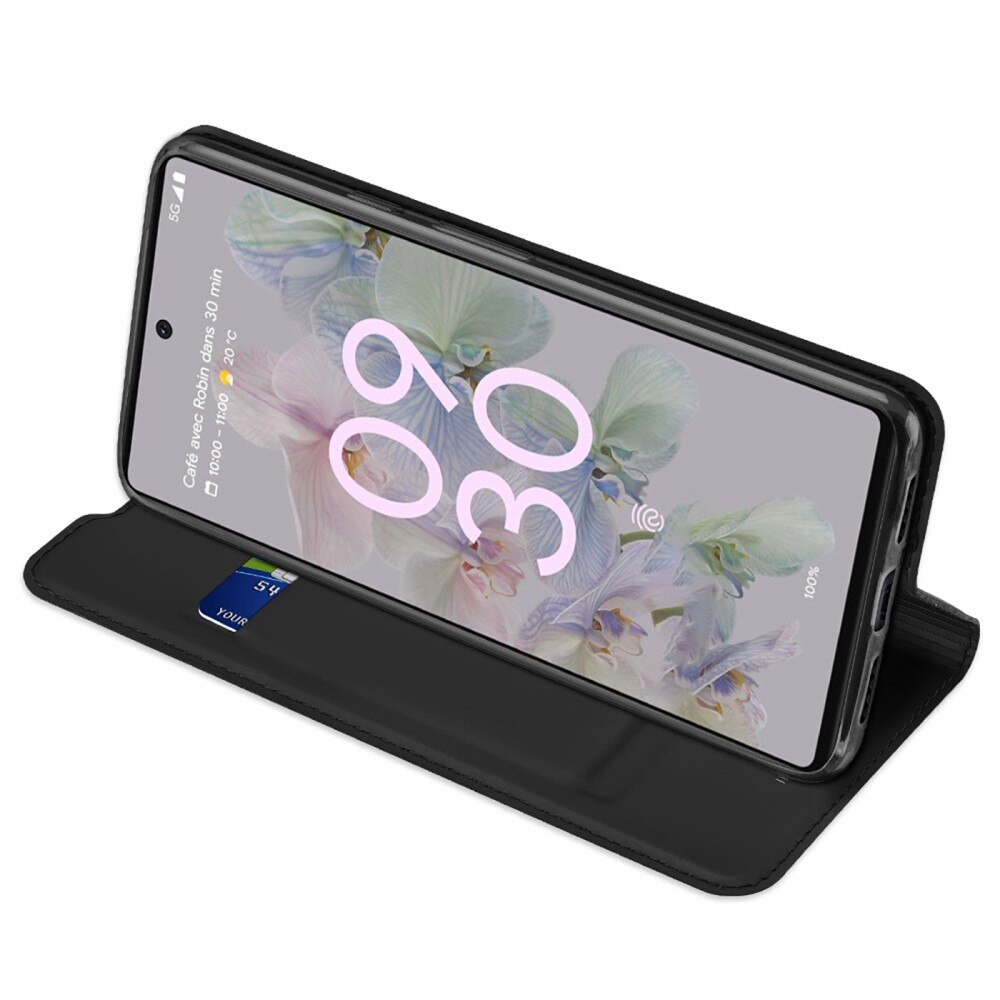 Étui portefeuille Skin Pro Series Google Pixel 6a, Noir