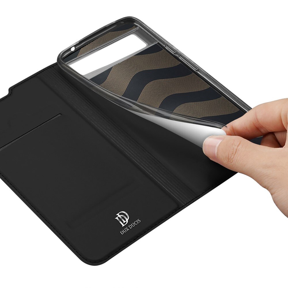 Étui portefeuille Skin Pro Series Google Pixel 6a, Noir