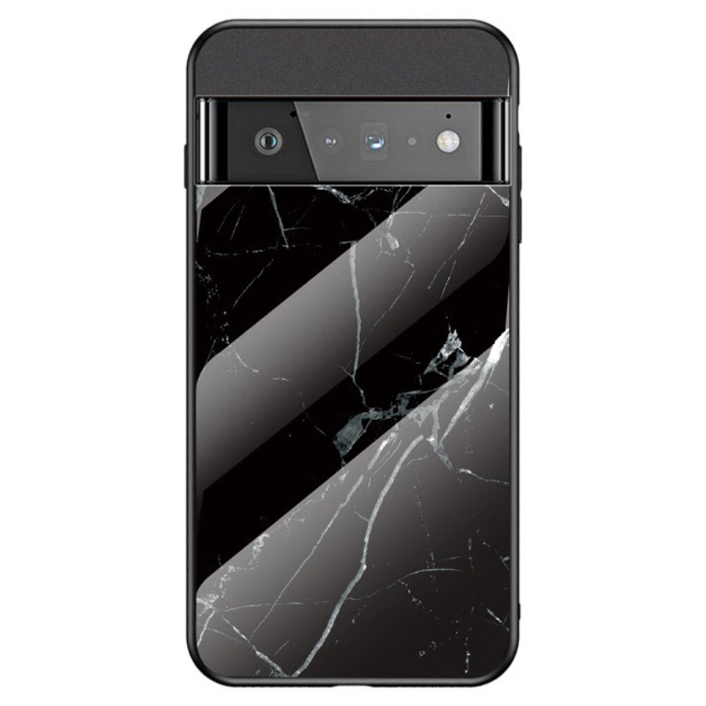 Coque en verre trempé Google Pixel 7 Pro, marbre noir