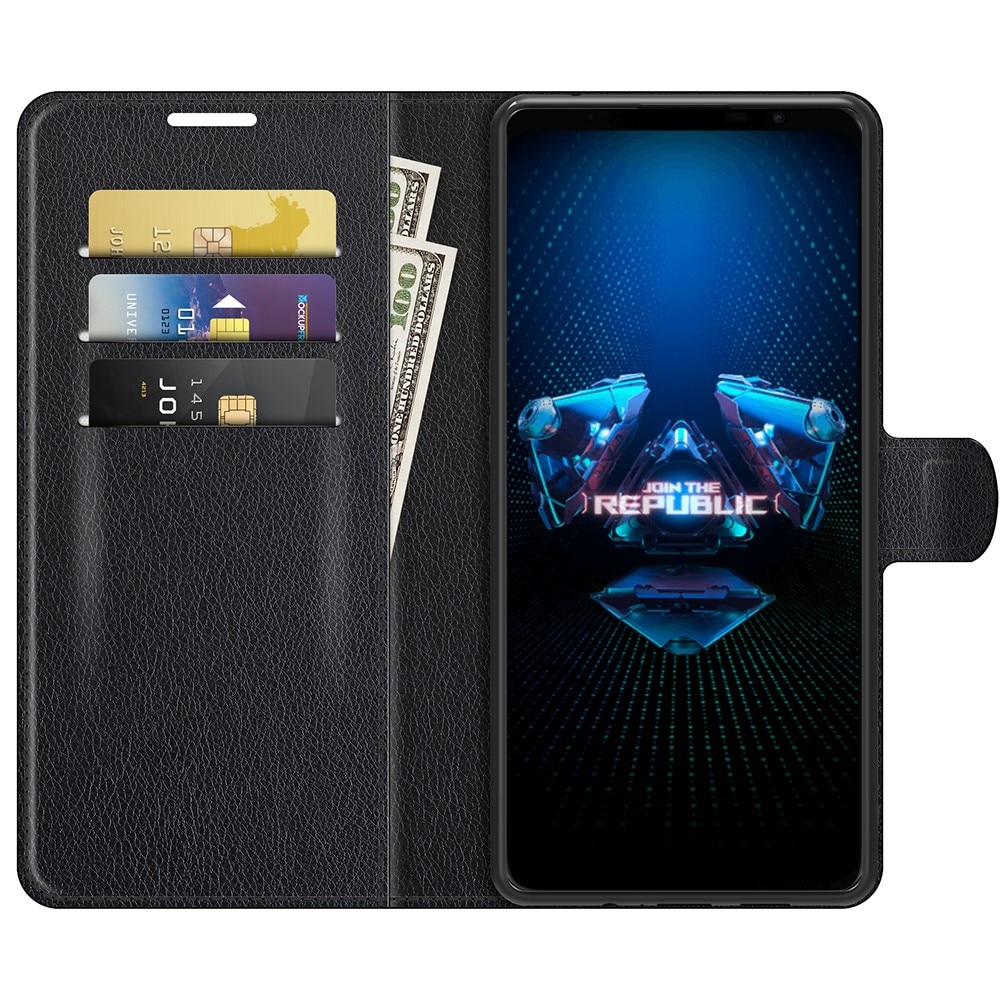 Coque portefeuille Asus ROG Phone 5, Noir