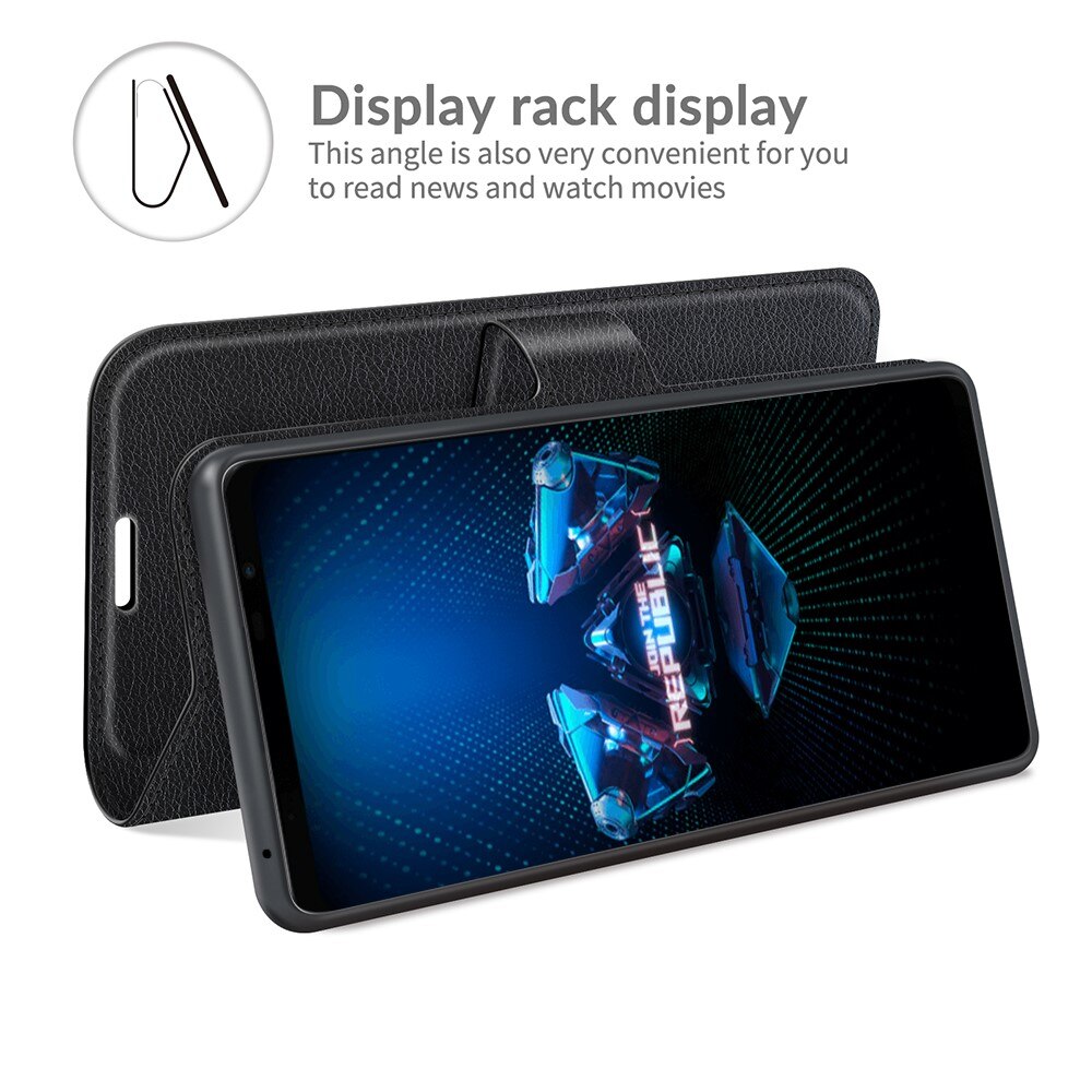 Coque portefeuille Asus ROG Phone 5, Noir