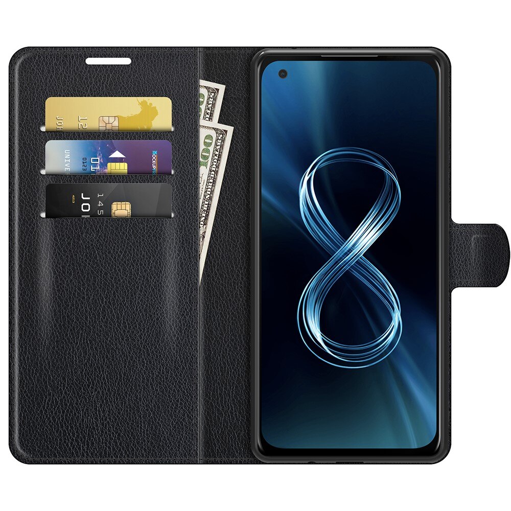 Coque portefeuille Asus ZenFone 8 Noir