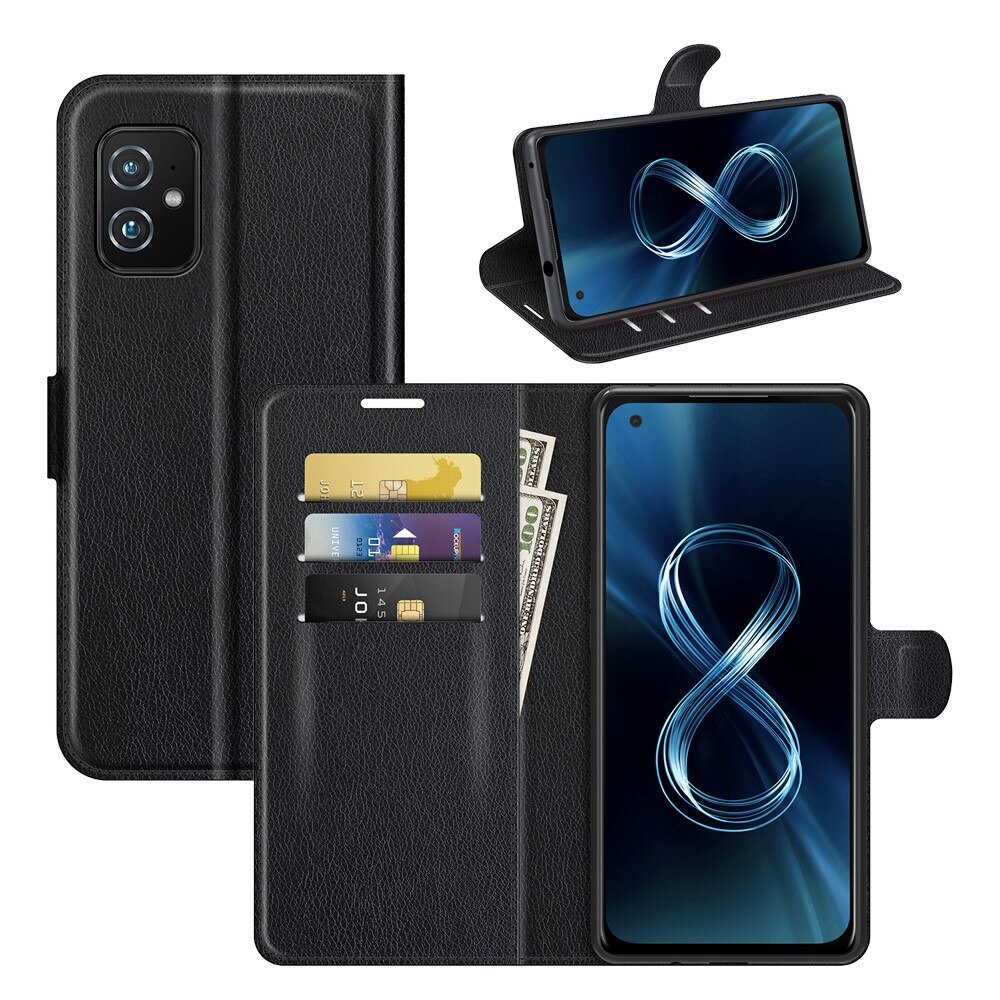 Coque portefeuille Asus ZenFone 8, Noir