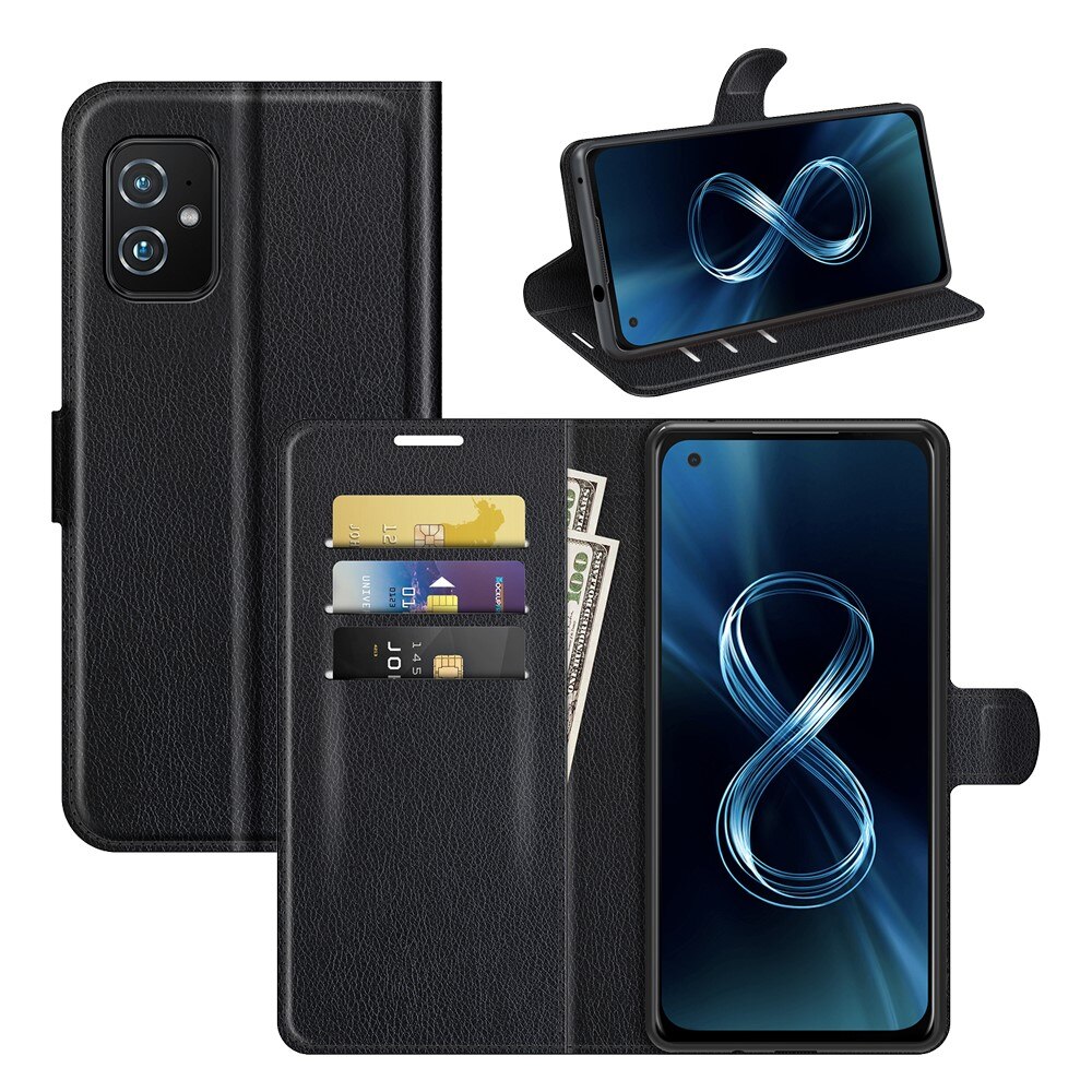 Coque portefeuille Asus ZenFone 8 Noir