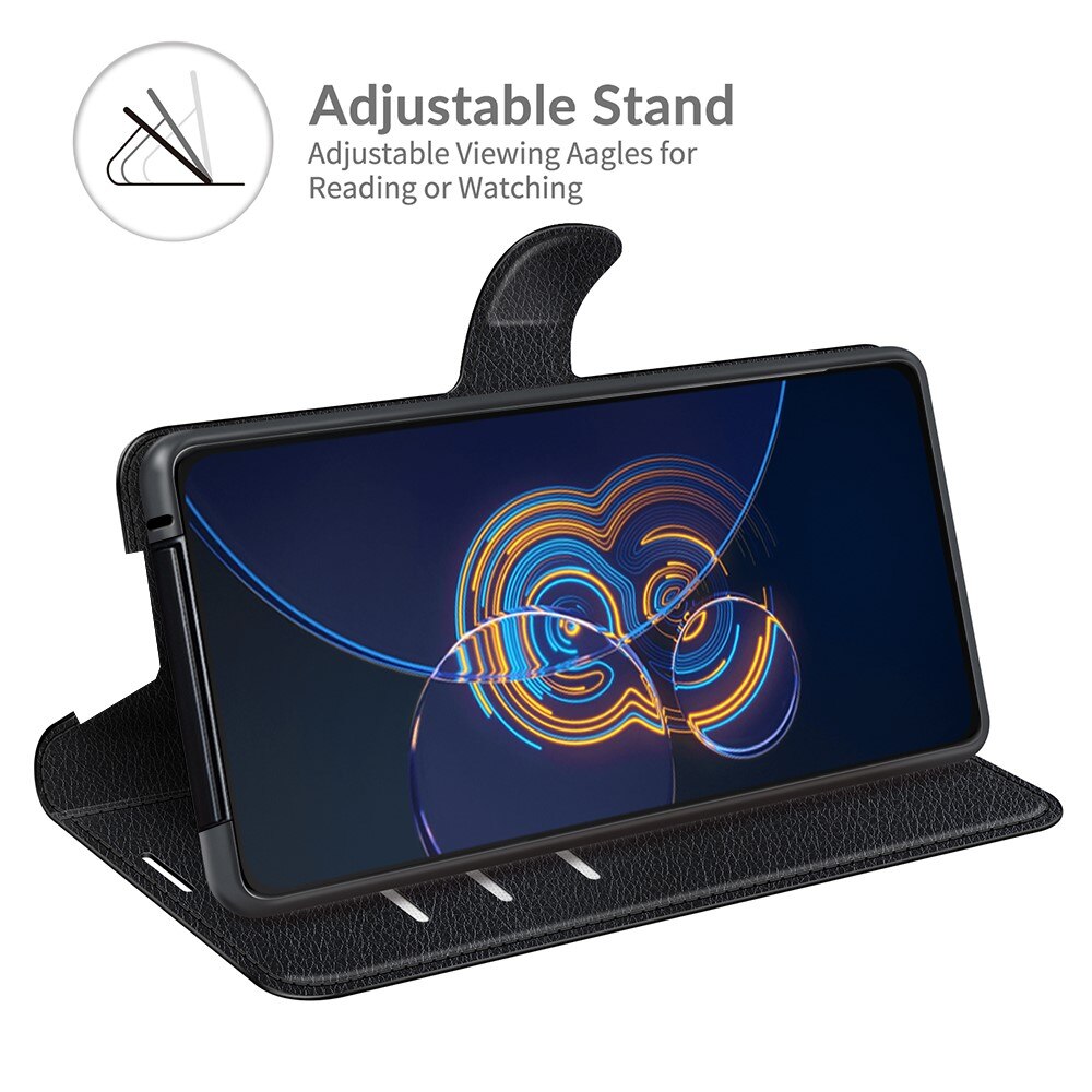 Coque portefeuille Asus ZenFone 8 Flip, Noir