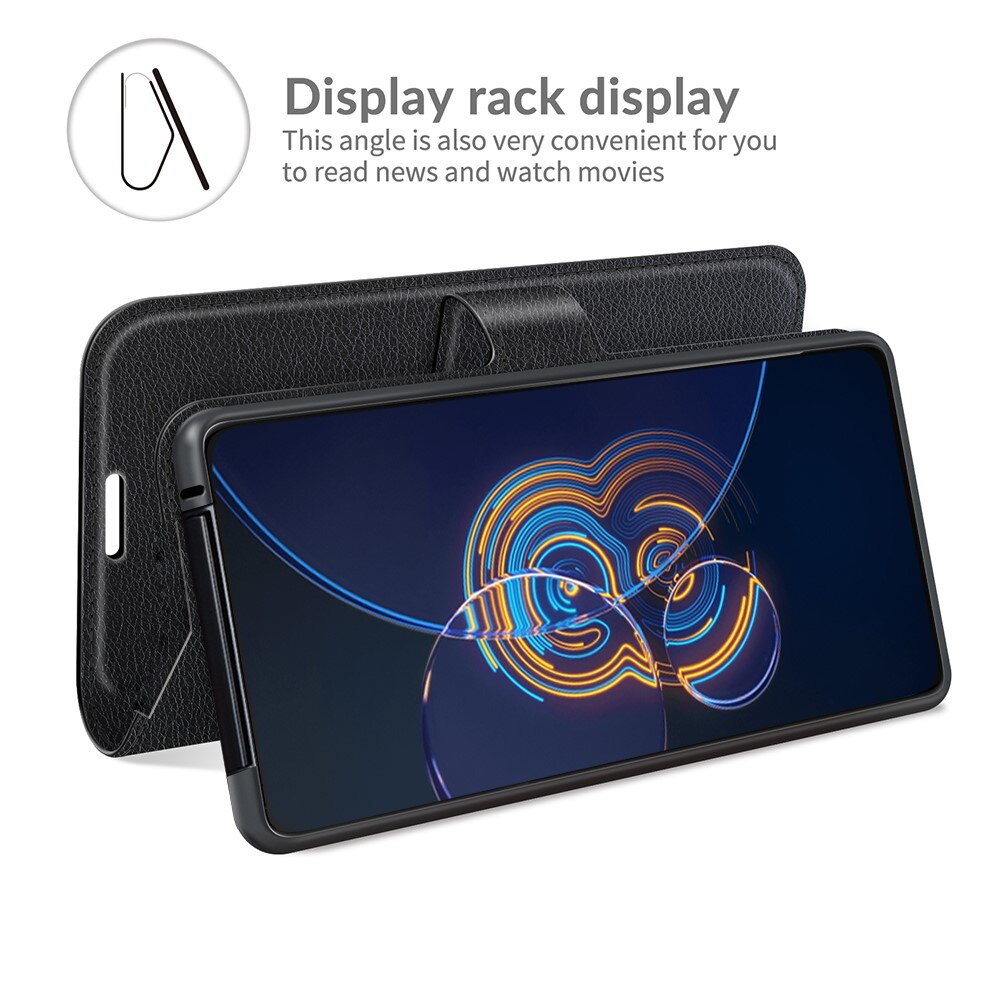 Coque portefeuille Asus ZenFone 8 Flip, Noir
