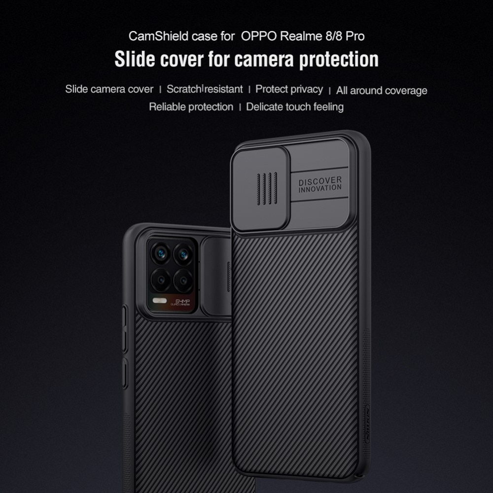 Coque CamShield Realme 8/8 Pro, Noir