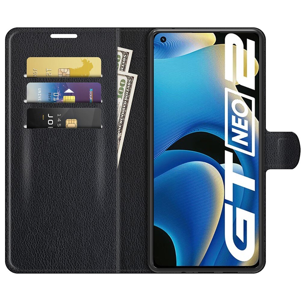 Coque portefeuille Realme GT Neo 2, Noir