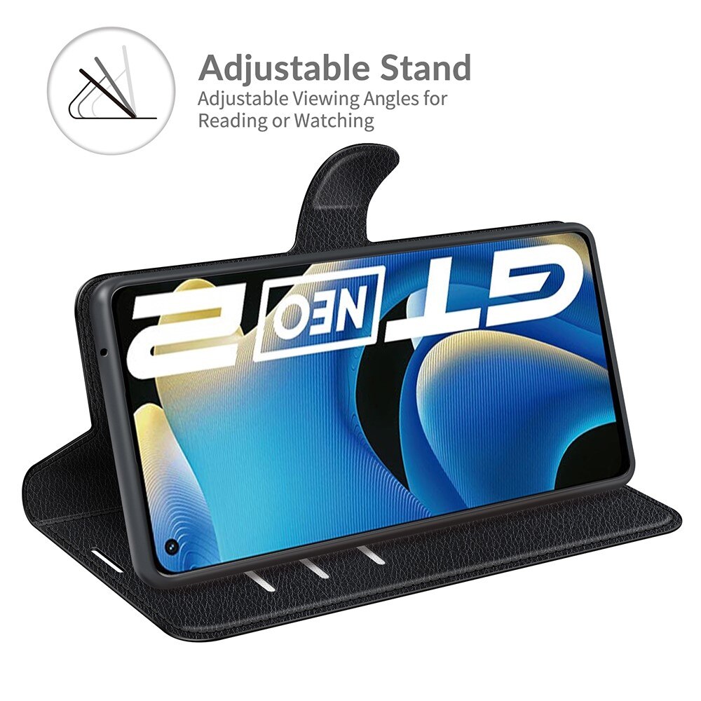 Coque portefeuille Realme GT Neo 2, Noir