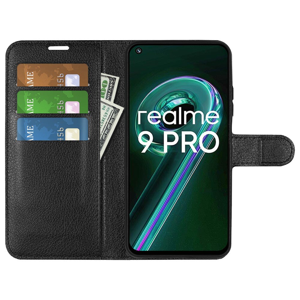 Coque portefeuille Realme 9 Pro Noir