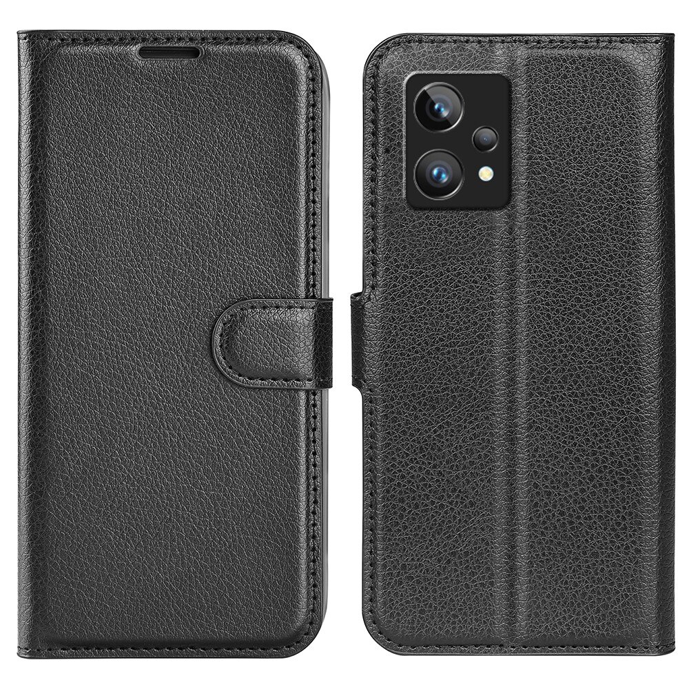 Coque portefeuille Realme 9 Pro Plus, Noir